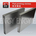Rubber head printing plate and thick pad printing steel plates